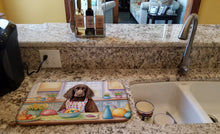 Load image into Gallery viewer, Decorating Easter American Water Spaniel Dish Drying Mat