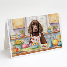Load image into Gallery viewer, Decorating Easter American Water Spaniel Greeting Cards - Blank Note Cards – 8-Pack of Artist-Designed Cards with Envelopes