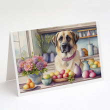 Load image into Gallery viewer, Decorating Easter Anatolian Shepherd Dog Greeting Cards - Blank Note Cards – 8-Pack of Artist-Designed Cards with Envelopes