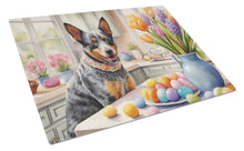 Load image into Gallery viewer, Decorating Easter Australian Cattle Dog Glass Cutting Boards – Durable, Decorative Kitchen Art
