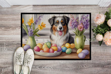 Load image into Gallery viewer, Decorating Easter Australian Shepherd Doormat