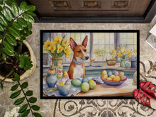 Load image into Gallery viewer, Decorating Easter Basenji Doormat