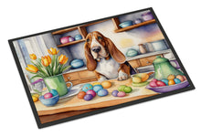 Load image into Gallery viewer, Decorating Easter Basset Hound Doormat-24x36 Indoor / Outdoor Rug | Made in USA