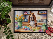Load image into Gallery viewer, Decorating Easter Basset Hound Doormat