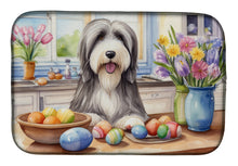 Load image into Gallery viewer, Decorating Easter Bearded Collie Dish Drying Mat