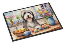 Load image into Gallery viewer, Decorating Easter Bearded Collie Doormat