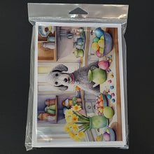 Load image into Gallery viewer, Decorating Easter Bedlington Terrier Greeting Cards - Blank Note Cards – 8-Pack of Artist-Designed Cards with Envelopes