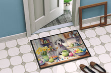 Load image into Gallery viewer, Decorating Easter Bedlington Terrier Doormat