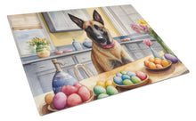 Load image into Gallery viewer, Decorating Easter Belgian Malinois Glass Cutting Boards – Durable, Decorative Kitchen Art