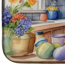 Load image into Gallery viewer, Decorating Easter Bernese Mountain Dog Dish Drying Mat