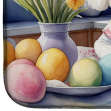 Load image into Gallery viewer, Decorating Easter Bichon Frise Dish Drying Mat