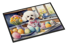 Load image into Gallery viewer, Decorating Easter Bichon Frise Doormat-24x36 Indoor / Outdoor Rug | Made in USA