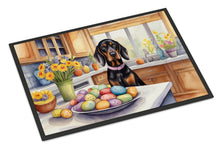 Load image into Gallery viewer, Decorating Easter Black and Tan Coonhound Doormat