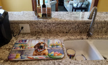 Load image into Gallery viewer, Decorating Easter Bloodhound Dish Drying Mat