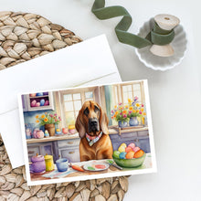 Load image into Gallery viewer, Decorating Easter Bloodhound Greeting Cards - Blank Note Cards – 8-Pack of Artist-Designed Cards with Envelopes