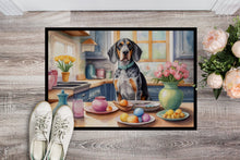 Load image into Gallery viewer, Decorating Easter Bluetick Coonhound Doormat