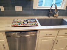 Load image into Gallery viewer, Decorating Easter Border Collie Dish Drying Mat