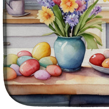 Load image into Gallery viewer, Decorating Easter Border Collie Dish Drying Mat