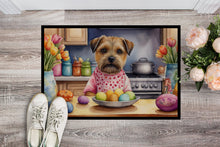 Load image into Gallery viewer, Decorating Easter Border Terrier Doormat