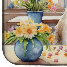 Load image into Gallery viewer, Decorating Easter Borzoi Dish Drying Mat