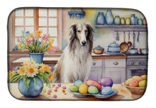 Load image into Gallery viewer, Decorating Easter Borzoi Dish Drying Mat