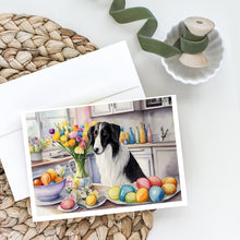 Load image into Gallery viewer, Decorating Easter Borzoi Greeting Cards - Blank Note Cards – 8-Pack of Artist-Designed Cards with Envelopes