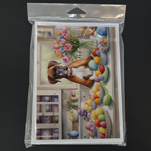 Load image into Gallery viewer, Decorating Easter Boxer Greeting Cards - Blank Note Cards – 8-Pack of Artist-Designed Cards with Envelopes