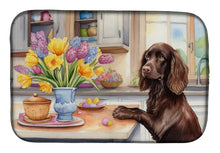 Load image into Gallery viewer, Decorating Easter Boykin Spaniel Dish Drying Mat