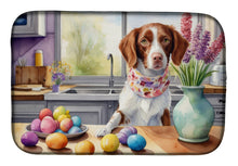 Load image into Gallery viewer, Decorating Easter Brittany Spaniel Dish Drying Mat