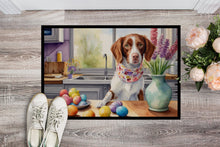 Load image into Gallery viewer, Decorating Easter Brittany Spaniel Doormat-24x36 Indoor / Outdoor Rug | Made in USA