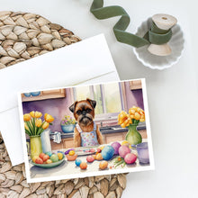 Load image into Gallery viewer, Decorating Easter Brussels Griffon Greeting Cards - Blank Note Cards – 8-Pack of Artist-Designed Cards with Envelopes