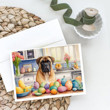 Load image into Gallery viewer, Decorating Easter Bullmastiff Greeting Cards - Blank Note Cards – 8-Pack of Artist-Designed Cards with Envelopes