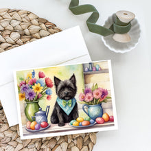 Load image into Gallery viewer, Decorating Easter Cairn Terrier Greeting Cards - Blank Note Cards – 8-Pack of Artist-Designed Cards with Envelopes