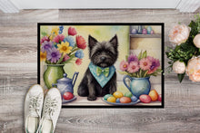 Load image into Gallery viewer, Decorating Easter Cairn Terrier Doormat - 18X27 Indoor / Outdoor Rug | Made in USA