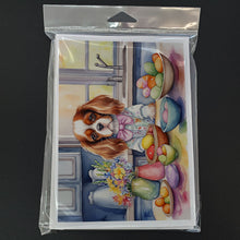Load image into Gallery viewer, Decorating Easter Cavalier Spaniel Greeting Cards - Blank Note Cards – 8-Pack of Artist-Designed Cards with Envelopes
