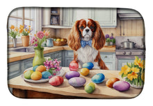Load image into Gallery viewer, Decorating Easter Cavalier Spaniel Dish Drying Mat