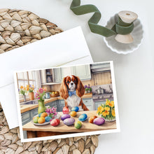 Load image into Gallery viewer, Decorating Easter Cavalier Spaniel Greeting Cards - Blank Note Cards – 8-Pack of Artist-Designed Cards with Envelopes