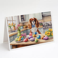 Load image into Gallery viewer, Decorating Easter Cavalier Spaniel Greeting Cards - Blank Note Cards – 8-Pack of Artist-Designed Cards with Envelopes
