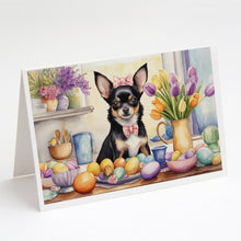Load image into Gallery viewer, Decorating Easter Chihuahua Greeting Cards - Blank Note Cards – 8-Pack of Artist-Designed Cards with Envelopes