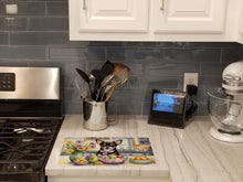 Load image into Gallery viewer, Decorating Easter Chihuahua Glass Cutting Boards – Durable, Decorative Kitchen Art