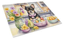 Load image into Gallery viewer, Decorating Easter Chihuahua Glass Cutting Boards – Durable, Decorative Kitchen Art