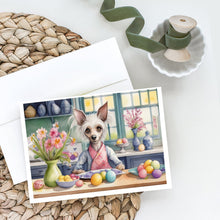 Load image into Gallery viewer, Decorating Easter Chinese Crested Greeting Cards - Blank Note Cards – 8-Pack of Artist-Designed Cards with Envelopes