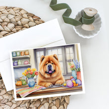 Load image into Gallery viewer, Decorating Easter Chow Chow Greeting Cards - Blank Note Cards – 8-Pack of Artist-Designed Cards with Envelopes