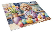 Load image into Gallery viewer, Decorating Easter Cockapoo Glass Cutting Boards – Durable, Decorative Kitchen Art