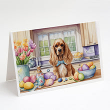Load image into Gallery viewer, Decorating Easter Cocker Spaniel Greeting Cards - Blank Note Cards – 8-Pack of Artist-Designed Cards with Envelopes