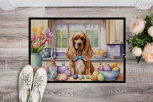 Load image into Gallery viewer, Decorating Easter Cocker Spaniel Doormat-24x36 Indoor / Outdoor Rug | Made in USA