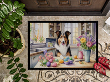 Load image into Gallery viewer, Decorating Easter Collie Doormat-24x36 Indoor / Outdoor Rug | Made in USA