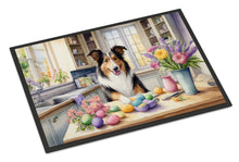 Load image into Gallery viewer, Decorating Easter Collie Doormat