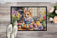 Load image into Gallery viewer, Decorating Easter Corgi Doormat