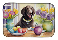 Load image into Gallery viewer, Decorating Easter Curly-Coated Retriever Dish Drying Mat